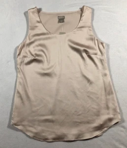 Chico's Womens Satin Tank Top Sz 0 US 4 Beige Scoop Neck Wide Strap Lined NWT - Picture 1 of 11