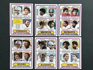 1980 Topps Football Cards - Team Leaders/Checklist (6) unmarked - Bild 1 von 11