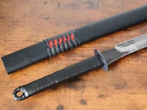 Full Tang Katana High Carbon Steel 10mm Thick Wrapped Kunai Handle Hilt Sharp - Picture 1 of 16