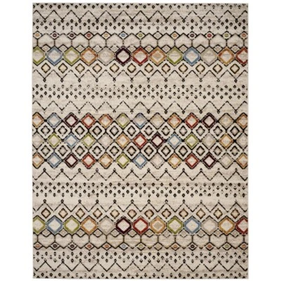 SAFAVIEH Amsterdam Collection AMS108K Ivory / Multi Rug