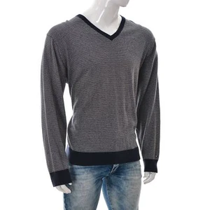 Tommy Hilfiger for Men V-Neck Pullover Sweater Long Sleeve Stripe XL Authentic - Picture 1 of 7