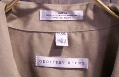 Camisa de hombre Geoffrey Beene manga larga material satén talla L Foto 1 de 4