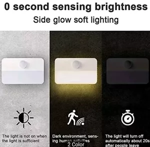 LED Night Light Battery-Powered Motion Sensored Hallway Light, Cordless Stickon - Picture 1 of 5