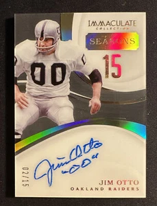 2018 Unbefleckte Jim Otto Unbefleckte Jahreszeiten auf Karte Auto/15 Oakland Raiders - Bild 1 von 2