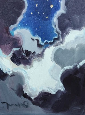 Коллекционная художественная картина Хосе Трухильо 16x20 дюймов облака небо - Изображение 1 из 4