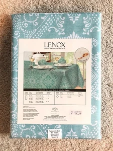 NEW LENOX Lancaster Pearle 8pc Placemat, Aqua w Design, (Tablecloth also 4 sale) - Picture 1 of 4