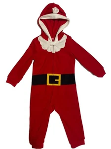 NUEVO CON ETIQUETAS Carter’s Fleece Vacaciones Dormitorio Navidad SANTA Traje PJ 2T Capucha $34 - Imagen 1 de 5