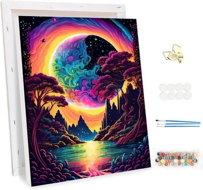 Cottage Paint by Numbers for Adults with Frame,DIY Wildflowers Paint by Number - Image 1 of 4