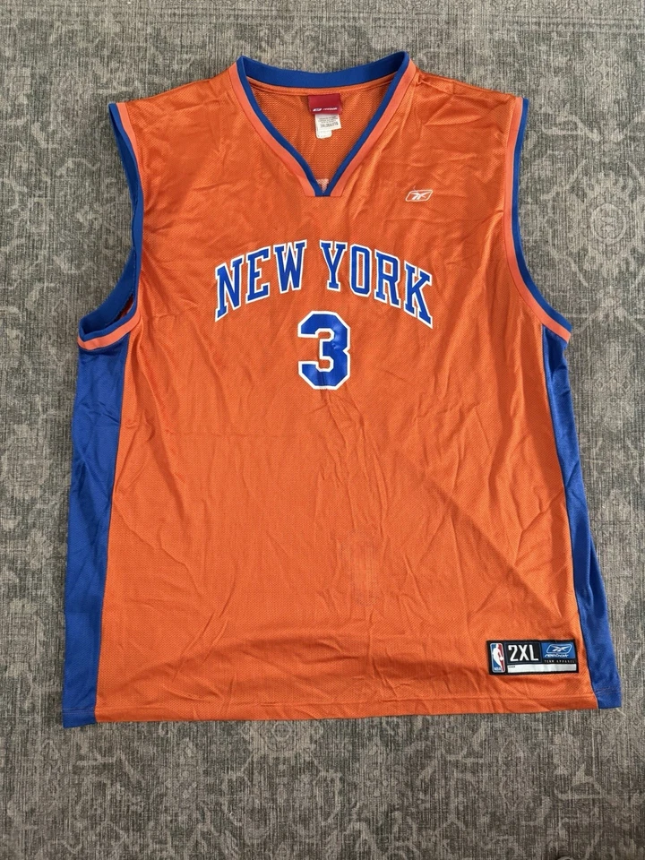 RARE New York Knicks Reebok Jersey Stephon Marbury #3 Men's 2XL - Image 1 of 4
