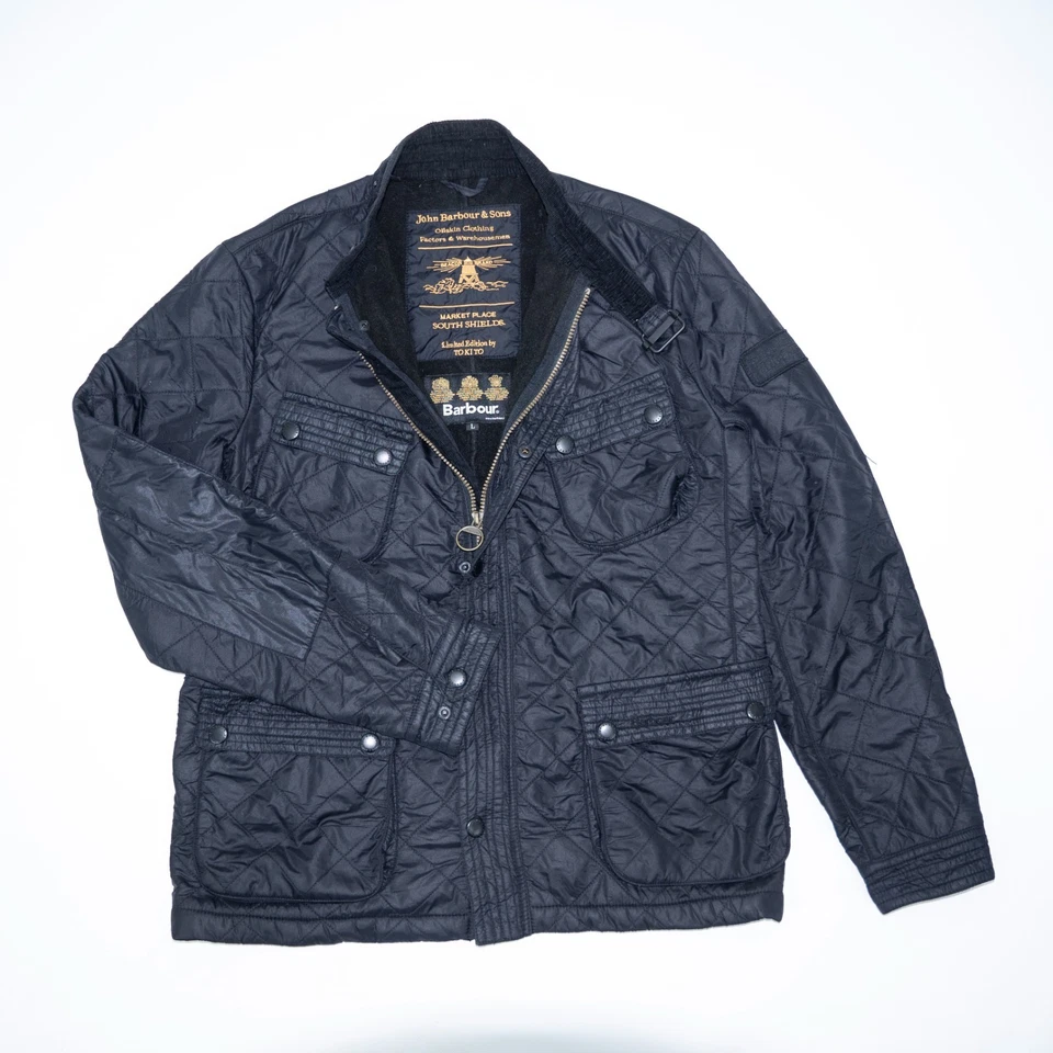 BARBOUR TOKITO Limited Edition Black Quilted International Motor Cycling Jacket - Image 1 of 4