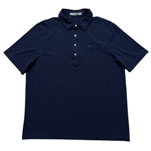 Criquet Polo Shirt Mens Size 2XL Short Sleeve Performance Stretch Pocket Blue - Picture 1 of 5