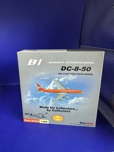 1:500 StarJets Braniff International Airlines McDonnell Douglas DC-8 Scale Toy - Picture 1 of 4