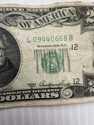 United States 20 Dollars Series 1950 A Misalignment Error - Image 1 of 3