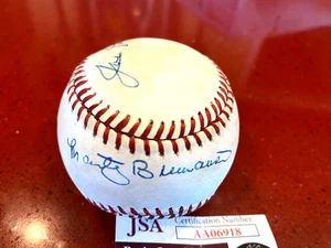 Joe Nuxhall/Marty Brennaman combo firmato N.L. Baseball - JSA Autenticato - Foto 1 di 3