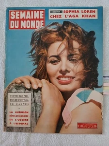 SEMAINE DU MONDE N°130 6/5/1955 SOPHIA LOREN PUB BARDOT AGA KHAN BIENNALE PHOTO - Picture 1 of 14