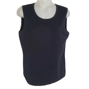 Doncaster Collection Womens Top Medium Sleeveless Silk Scoop Neck Tank Metallic - Picture 1 of 9