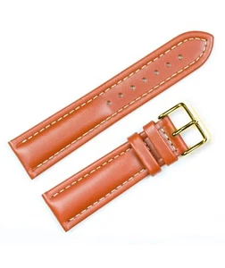 DeBeer Paris Watch band 20mm Havana Brown Oil-Tan Leather #664-20 Straps Bargain - Picture 1 of 5
