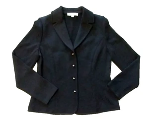 St John Basics Strickjacke Blazer schwarz gold schwarze Knöpfe Damen Größe 8 (defekt) - Bild 1 von 5