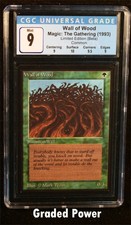 MTG Beta Wall of Wood, CGC 9, (2285) Quad ++ Magic the Gathering