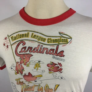 Vintage 70s 80s Paper Thin Distressed St Louis Cardinals Baseball T Shirt 1985 - Picture 1 of 11