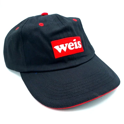 Weis Black Hat Cap Red & White  Logo   - Image 1 of 4