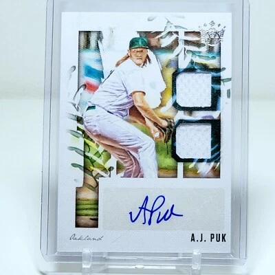 A.J. Puk 2020 Panini Diamond Kings Material Signatures Auto Oakland Athletics  - Image 1 of 2