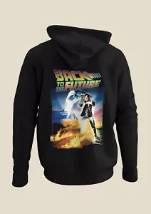 Back to the Future - Movie Poster inspired Unisex Black Hoodie - Picture 1 of 1