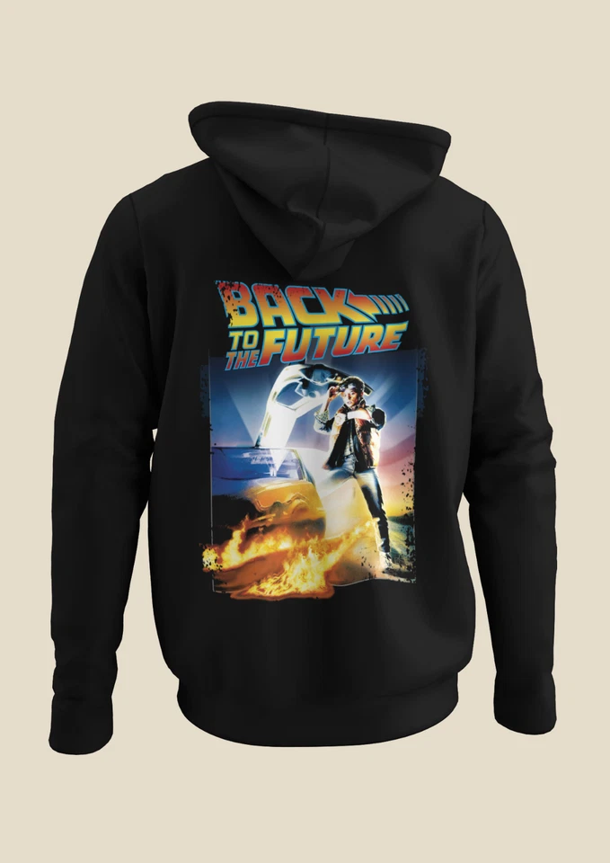 Back to the Future - Movie Poster inspired Unisex Black Hoodie - Image 1 of 1