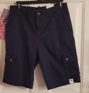 New Arizona Cargo Shorts Boys Size Xxl 18 Mens Small. Blue 18" Inseam - Picture 1 of 7