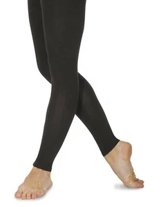 Black Footless Dance Leggings Cotton Lycra Roch Valley  CTFLST Ages 5-6 NEW - Picture 1 of 2