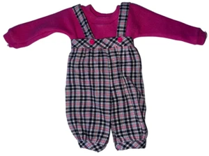 Robert Tonner Kish Betsy Mc Call Doll Outfit Black and Pink Plaid Romper Jumper - Picture 1 of 3