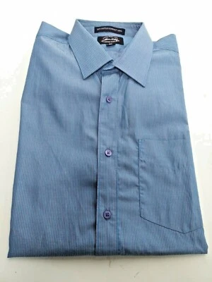 Allen Solly Mens Medium Blue with Pink Stripes Long Sleeve Button Down Shirt 40C - Image 1 of 4
