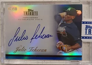 2012 Topps Tribute Autograph Issue Julio Teheran 47/50 - Picture 1 of 2