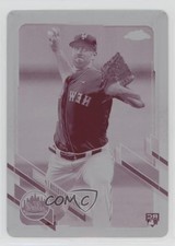 2021 Topps Chrome Printing Plate Magenta 1/1 David Peterson #133 Rookie RC 0a5t