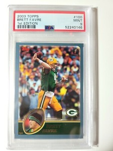 2003 Topps Brett Favre 1st EDITION  card #100 graded PSA 9 POP 2