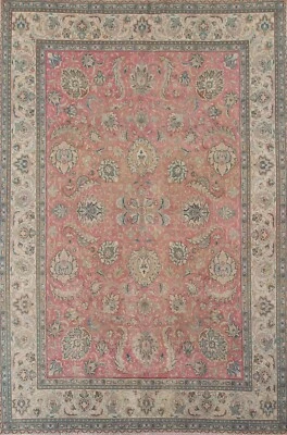 All-over Pattern Traditional Vintage Area Rug 8x11 Handmade Wool Floral Carpet - Image 1 of 4