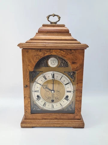 Walnut Elliott Dual Chime Musical Bracket Clock Cover