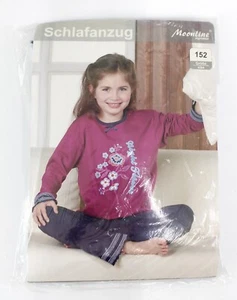Mädchen Schlafanzug 2-teilig Pyjama lang Moonline Cotton hellblau Gr. 116 - Bild 1 von 5