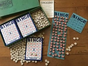 Vintage Bingo Game ~ Milton Bradley 1933 ~ Original Box ~ - Picture 1 of 17