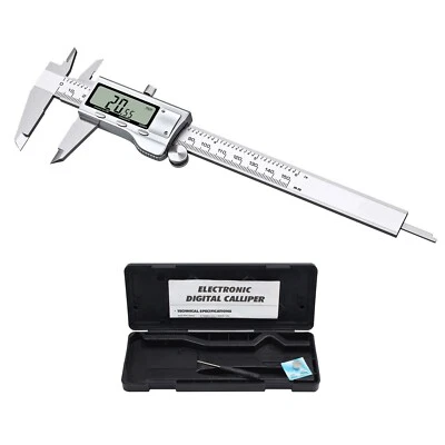 H35C Digital Messschieber Schieblehre 0-150mm 8" LCD Edelstahl Messschieber - Bild 1 von 4