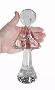 Blown Art Glass Angel / Madonna Praying Mary Figurine Bullicante 8-1/4" Tall - Picture 1 of 12