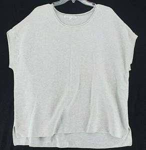 Victoria's Secret Damenpullover Large Oversize ärmellos Dolman gerippt weiß - Bild 1 von 7