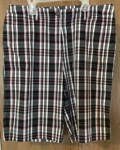 Anne Klein Sport AK Stretch Womens Shorts, Size 12 Plaid - Picture 1 of 4