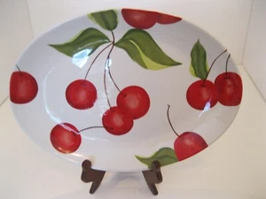 Harry and David 14 inch Cherry Oval Serving Platter Plate 2007 - Picture 1 of 7