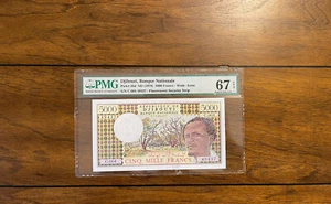 Djibouti 5000 Francs (ND) 1979 P-38d PMG Graded 67 Super GEM UNC - Picture 1 of 2