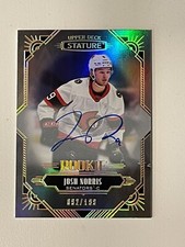 2020/21 UD Stature Josh Norris Autograph Rookie Card #92/199