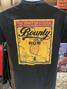 Bounty Rum T-Shirt The Spirit of St. Lucia Small Black - Picture 1 of 8