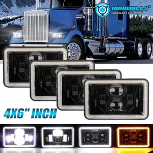 Faros LED de 4x6" pulgadas señal de giro alta/baja IP67 para Peterbilt 379 357 378 4 un. - Imagen 1 de 12