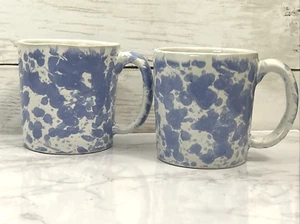 Taza de café Vermont Bennington Potters Morning Glory azul ágata 1977 de colección - Imagen 1 de 19