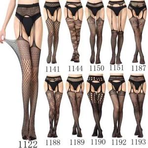 Womens Stockings Tights Pantyhose Stockings Hosiery Thigh-High Fishnet Suspender - Picture 1 of 17